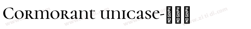 Cormorant unicase字体转换